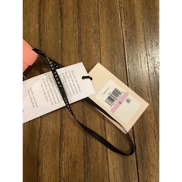 Ivanka Trump Scuba Crepe Fit & Flare cocktail work Dress Studded coral 6 NWT - Picture 4 of 9